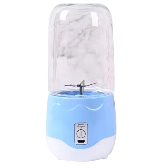1800mAh 400ml Juicer Cup Non-slip Rechargeable Portable Juice Shakes Smoothies Fruit Blender for Travel - blue, 1