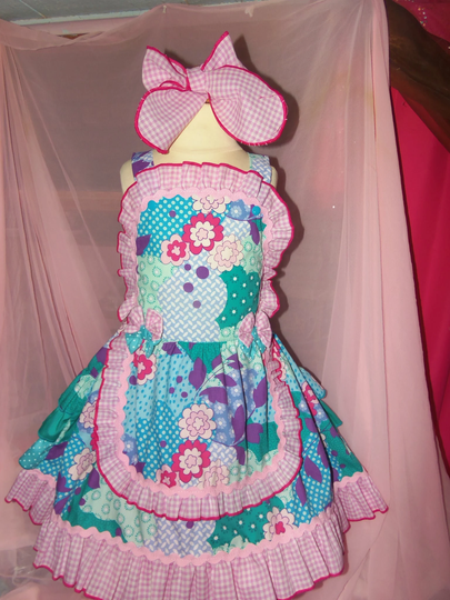 Summer Flowers Garden Girl's Dress Size 4T Ruffles