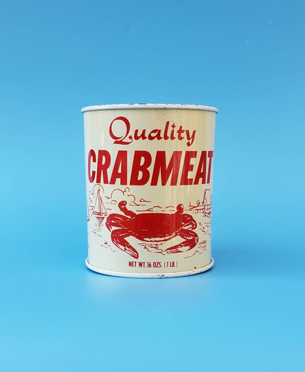 Crab Meat Can Owens & Blake Advertising Tin Hayes Virginia