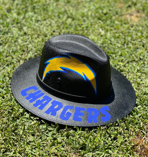 Ram, Packers, Chargers Hand Painted Hats, Panama Style Hats Size Large, Made in Mexico Unisex