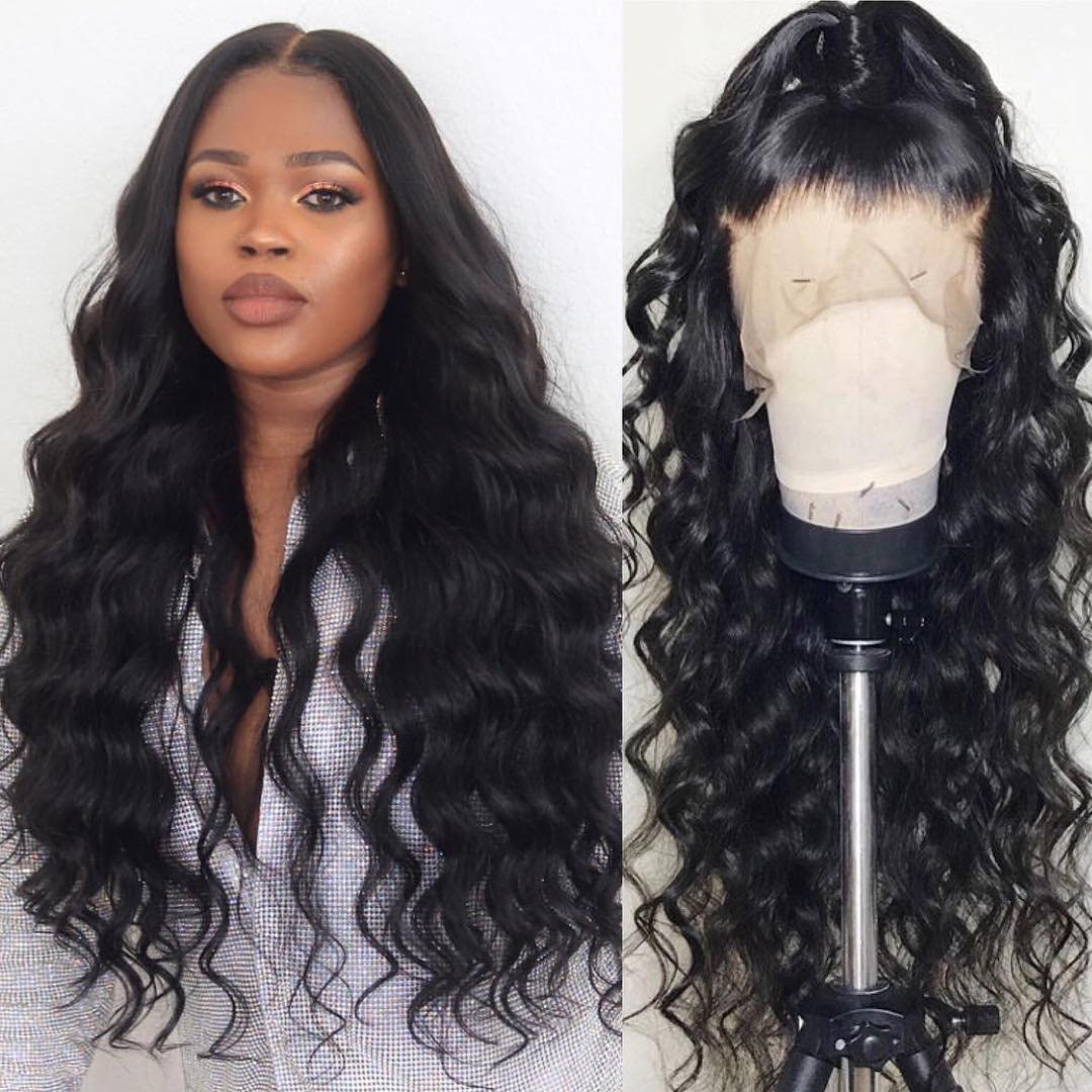 100% Real Human Hair Loose Wave Silk Top Lace Front Wigs For Black Women With Freestyle Hairline Bleached Knots Us Uk Fr Nl
