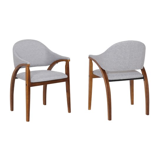 Armen Living Meadow Contemporary/Modern Polyester/Polyester Blend Upholstered Arm Chair (Wood Frame) in Gray | LCMWCHWAGR