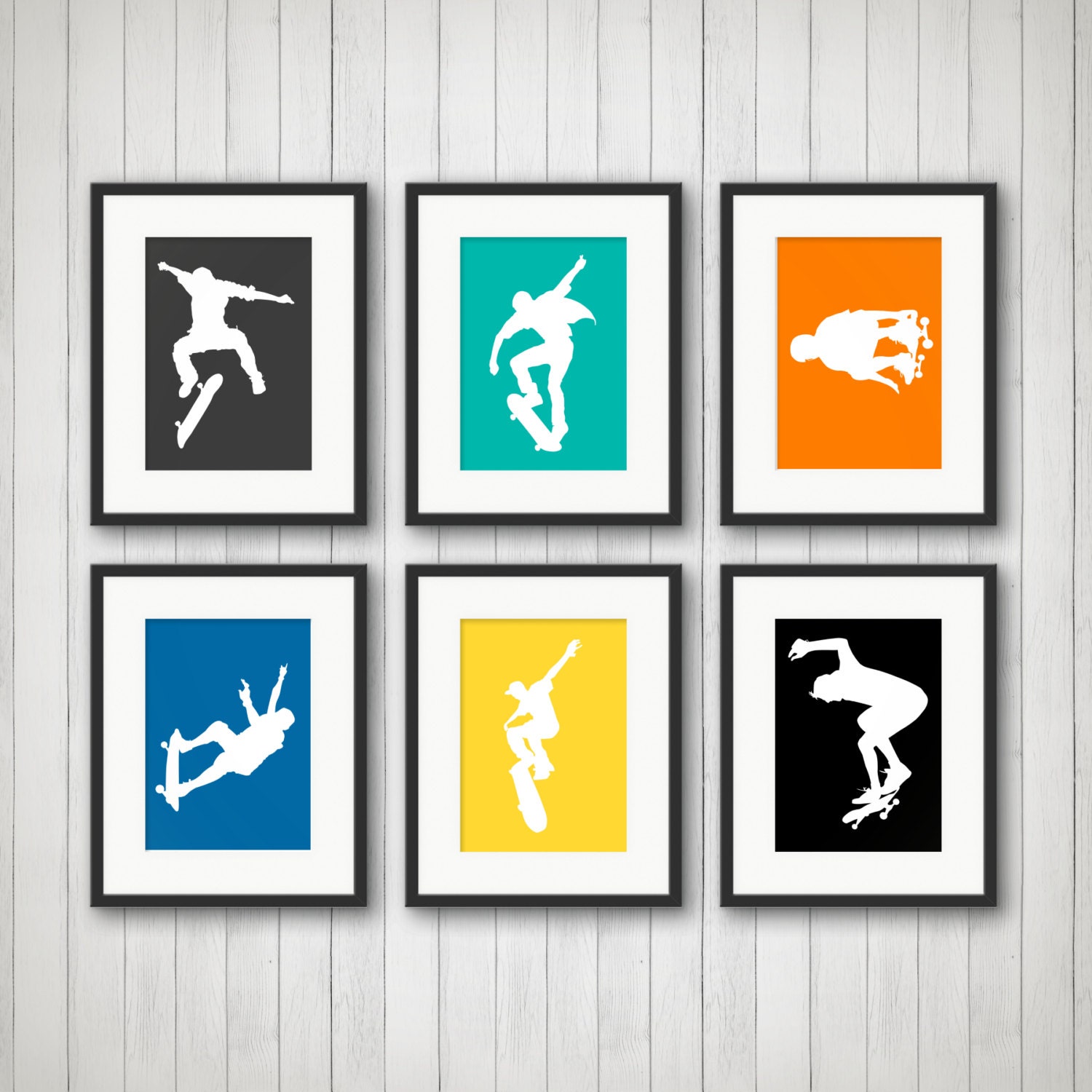 Skateboarder Prints For Teen Bedroom - Skateboarding Posters Skateboard Wall Art Boy Room Decor
