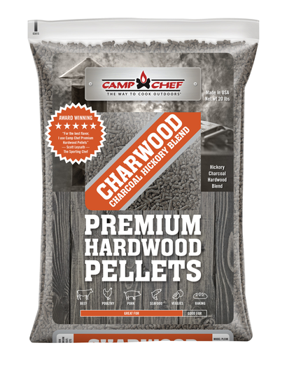 Camp Chef Premium Charwood Charcoal Hickory Blend 20 lbs. Wood Pellets | PLCHK