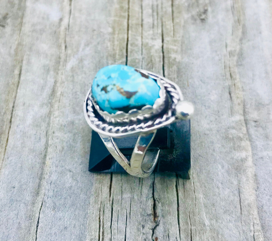 Size 7 Nevada Light Blue Turquoise Ring