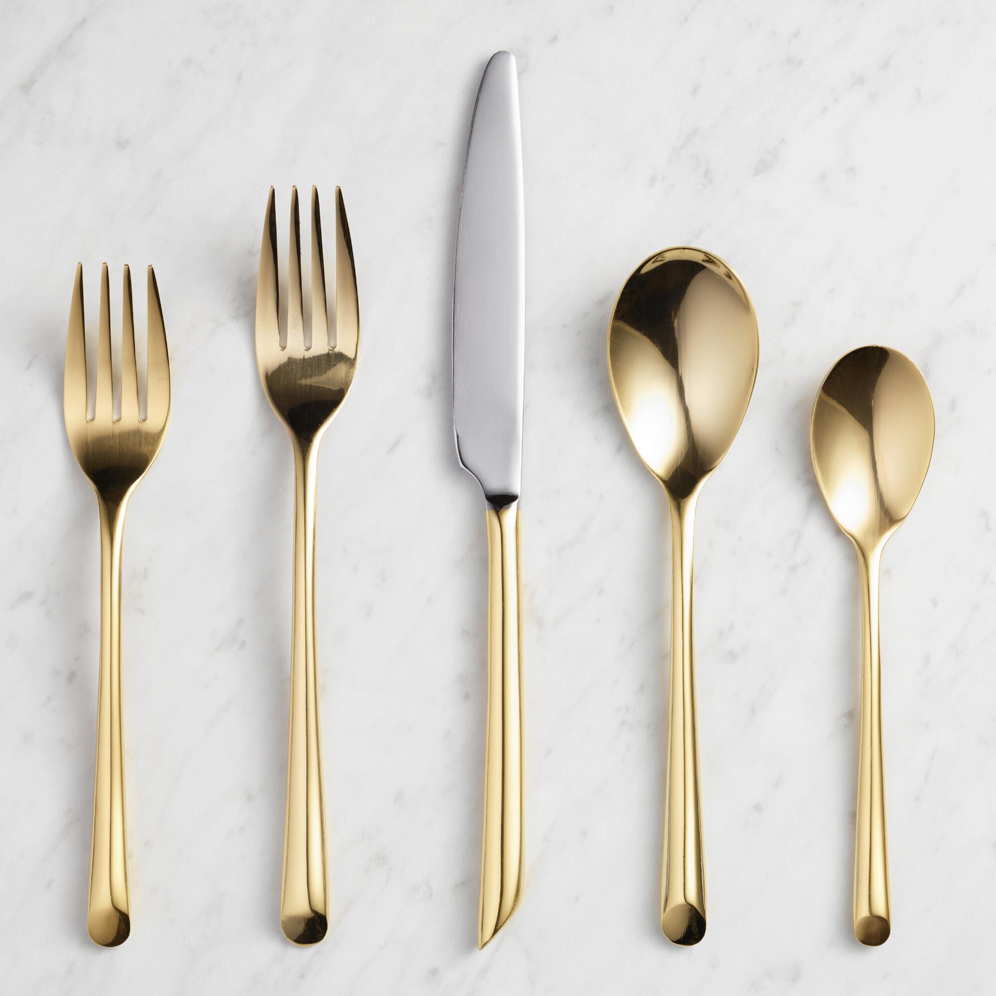 Gold Wave Flatware Collection by World Market
