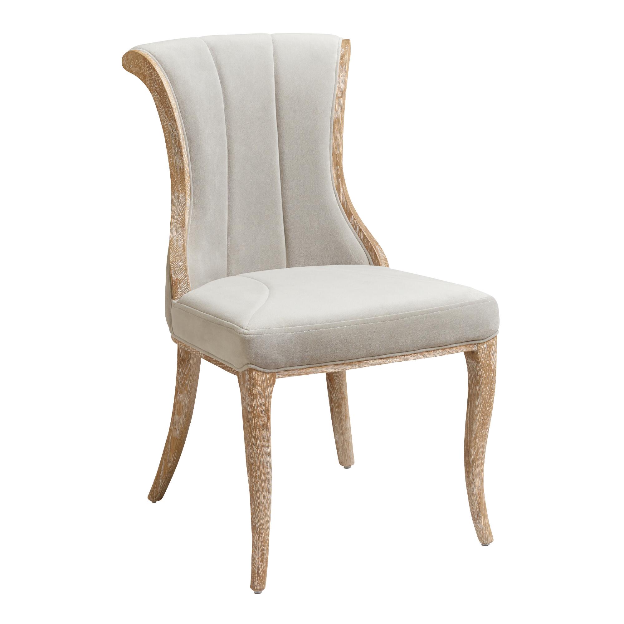 Channel Back Upholstered Dining Chairs Set Of 2: Gray by World Market