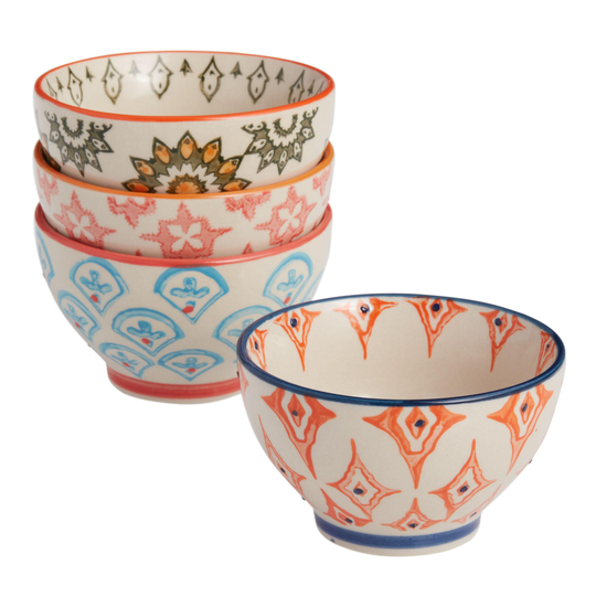 Pad Print Rice Bowl Set Of 4 by World Market