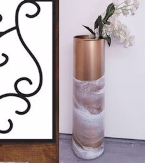 Floor Vase 3 Foot Tall, Tall For Floor, Large Vase, 40 Inch, Gold