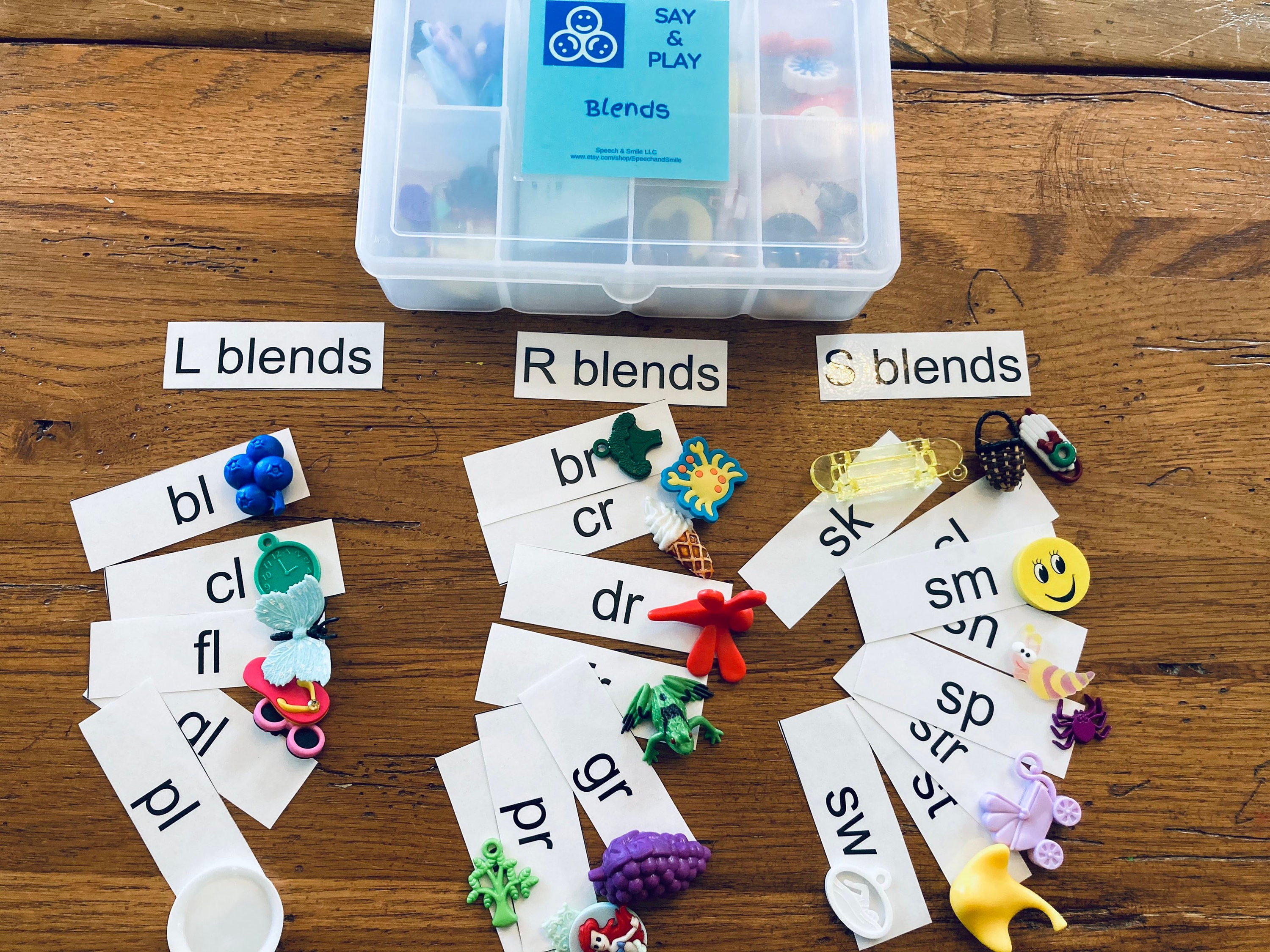 Blends Kit-Blends Speech Therapy Mini Objects-Speech Sound Objects - Objects For Therapy - Articulation
