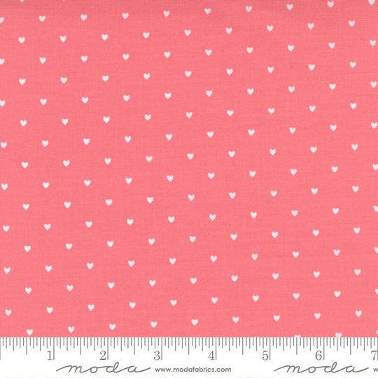 Lovey Dot Blender in Tea Rose Love Note By Lella Boutique Moda 5155 15 Pink, White, Hearts, Heart Dot, Blender