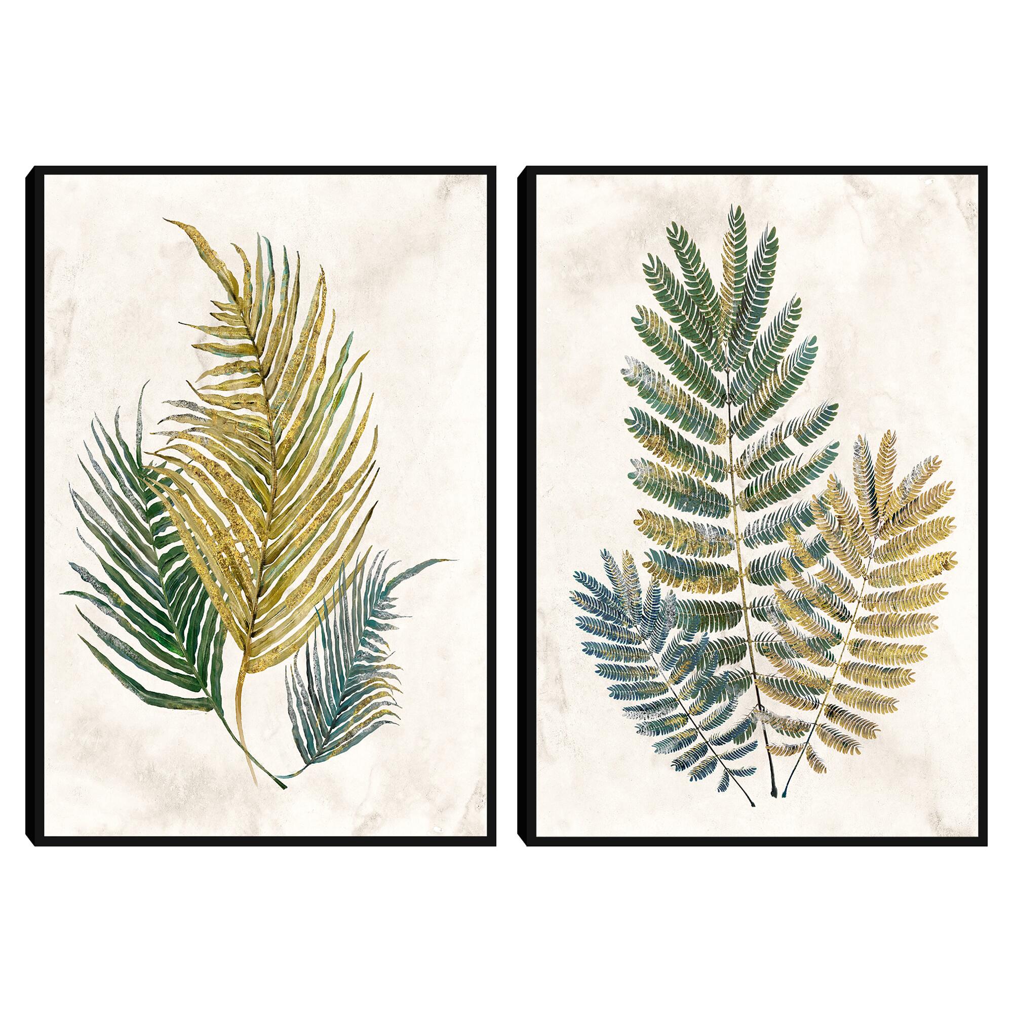 Opulent Ferns Framed Canvas Wall Art 2 Piece by World Market