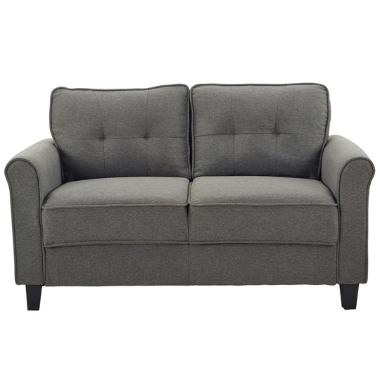 Lifestyle Solutions Phillip Casual Gray Polyester/Blend Sofa | HMTKS2GU3073