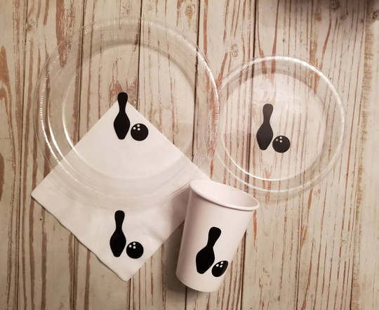 Bowling Party, Bowling Birthday Plates, Cups, Napkins, Tournament, Banquet, Team