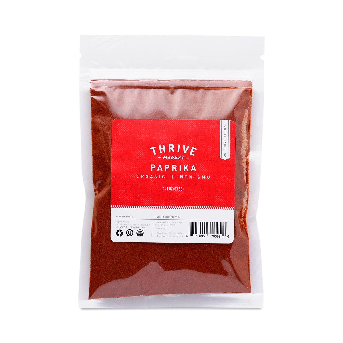 Thrive Market Organic Paprika 2.24 oz pouch