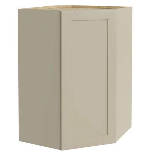 Luxxe Cabinetry Norfolk 27-in W x 36-in H x 15-in D Blended Cream Painted Blind Corner Wall Fully Assembled Semi-custom Cabinet (Shaker Door Style)