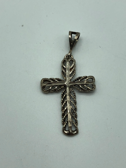 Vintage Sterling Silver Cross Pendant
