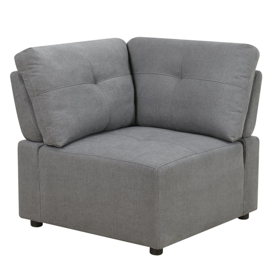 Picket House Furnishings Gianni Modern Charcoal Polyester/Blend Sectional in Gray | UAI526215E