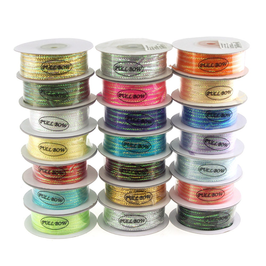 Iridescent Pull Bow Ribbon, 1/8-Inch, 50-Yard