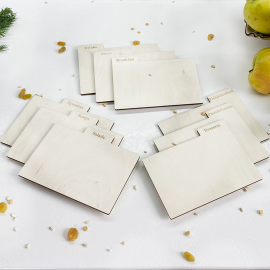 Wooden Dividers For The Recipe Box 46