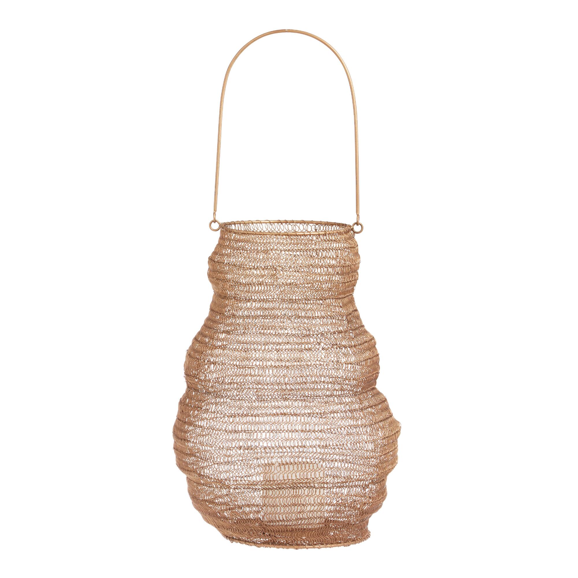 Gold Wire Collapsible Myla Lantern - Metal by World Market