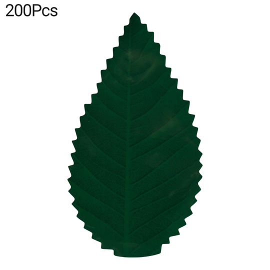 200Pcs/Bag Artificial Green Leaf Reusable Colorfast Vibrant Color Simulation Sushi Decoration Leaf Kitchen Accessories - dark green