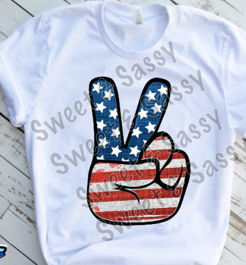 Usa, Peace, Flag Ready To Press Sublimation Transfer