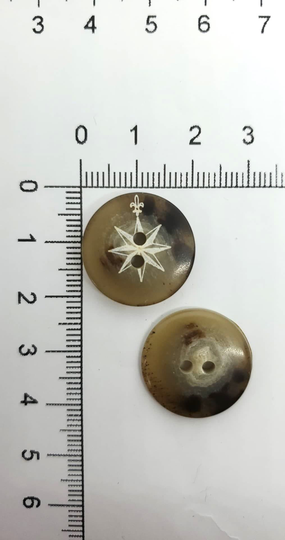 3 X Nautical Compass Rose Button 20mm 2 Hole