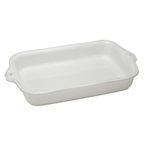 Juliska Berry Thread Whitewash Rectangular Baker 16"L, 9.5"W, 2.25"H 3 Qt