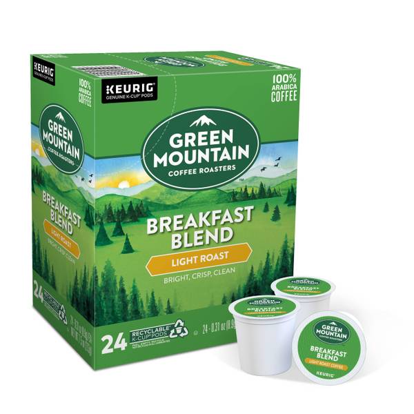 Green Mountain Coffee 24 Count Breakfast Blend Light Roast Coffee K-Cup Pods