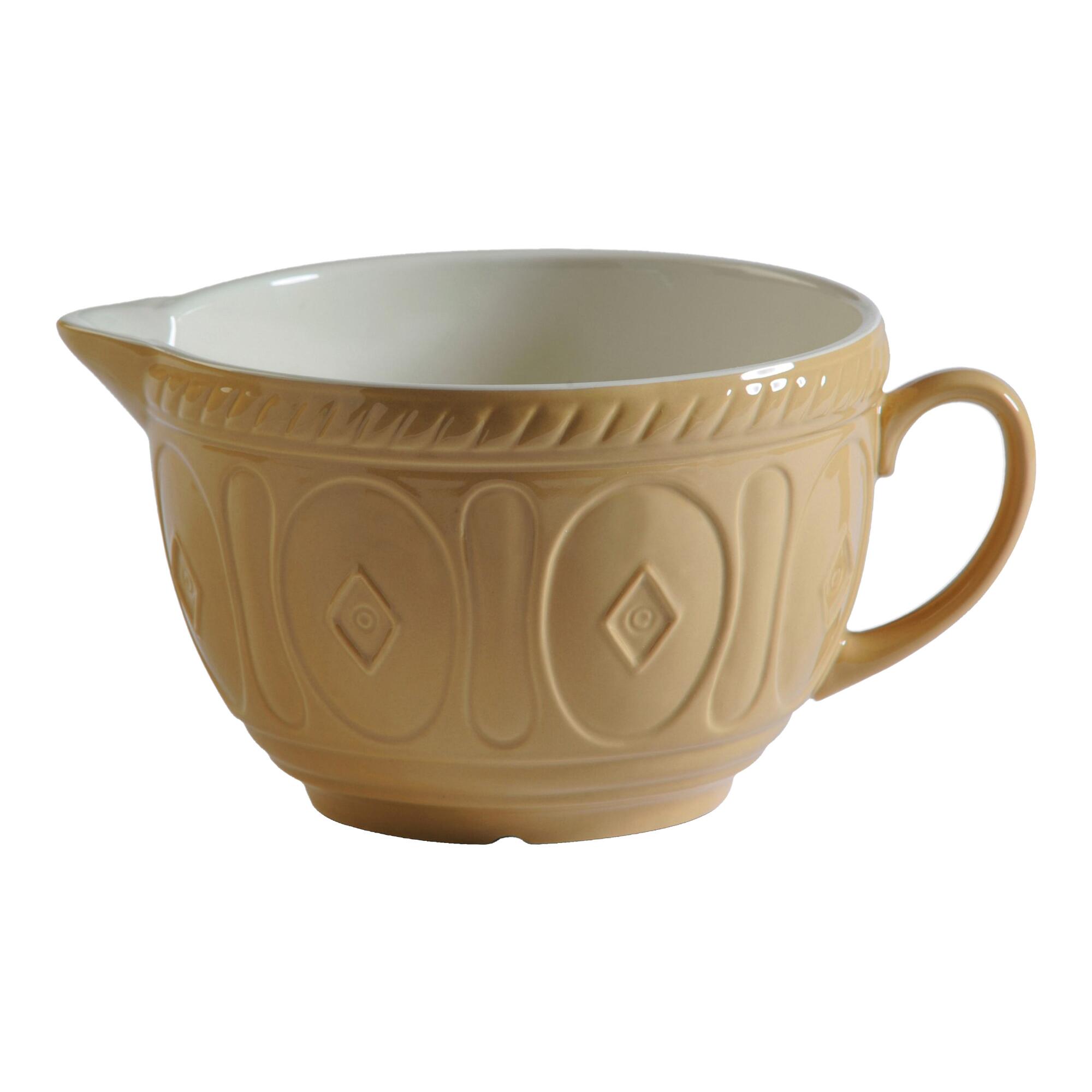 Mason Cash Cane Ceramic Batter Bowl: Brown/Natural by World Market