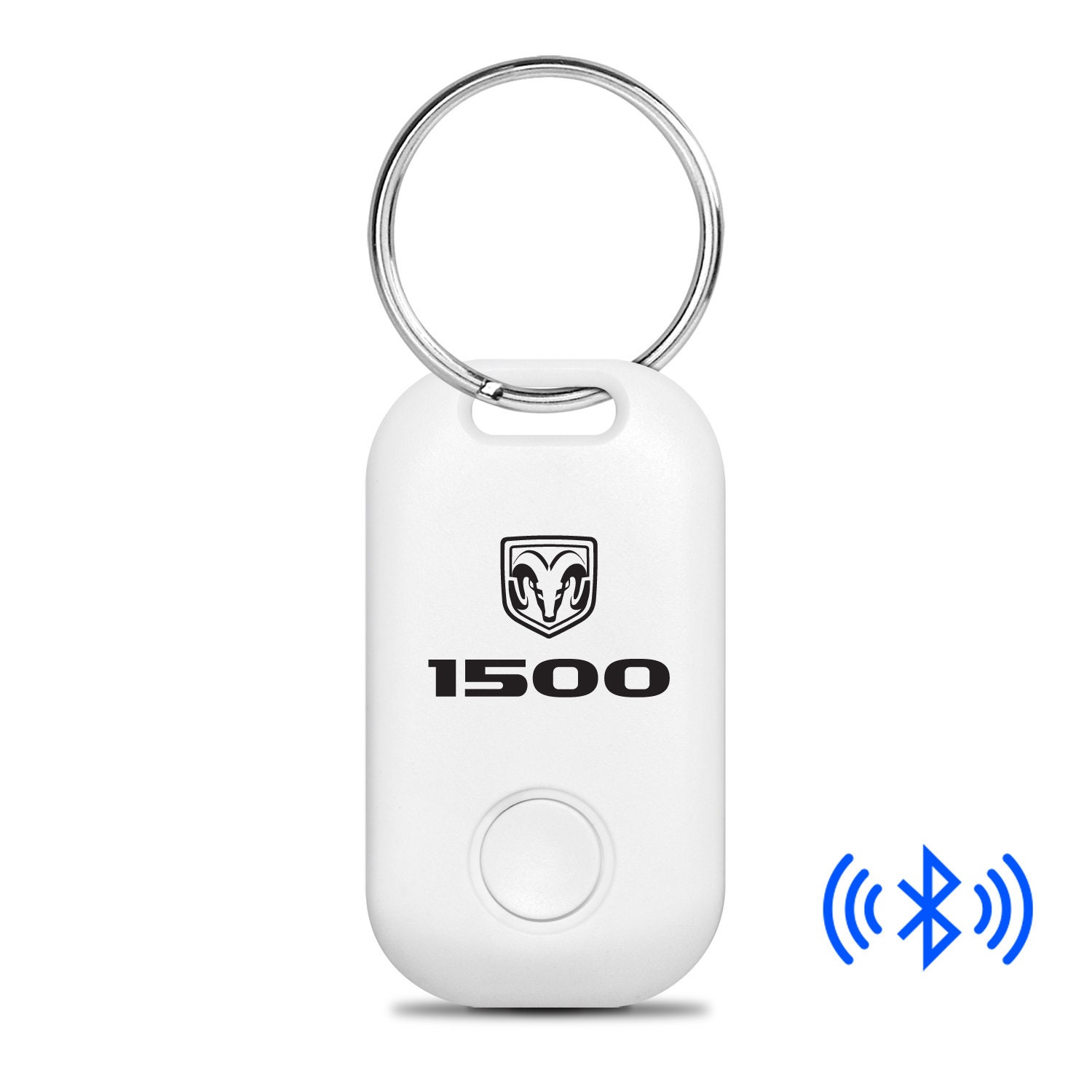 Ram 1500 Logo White Bluetooth Wireless Key Finder Tracking Device Chain