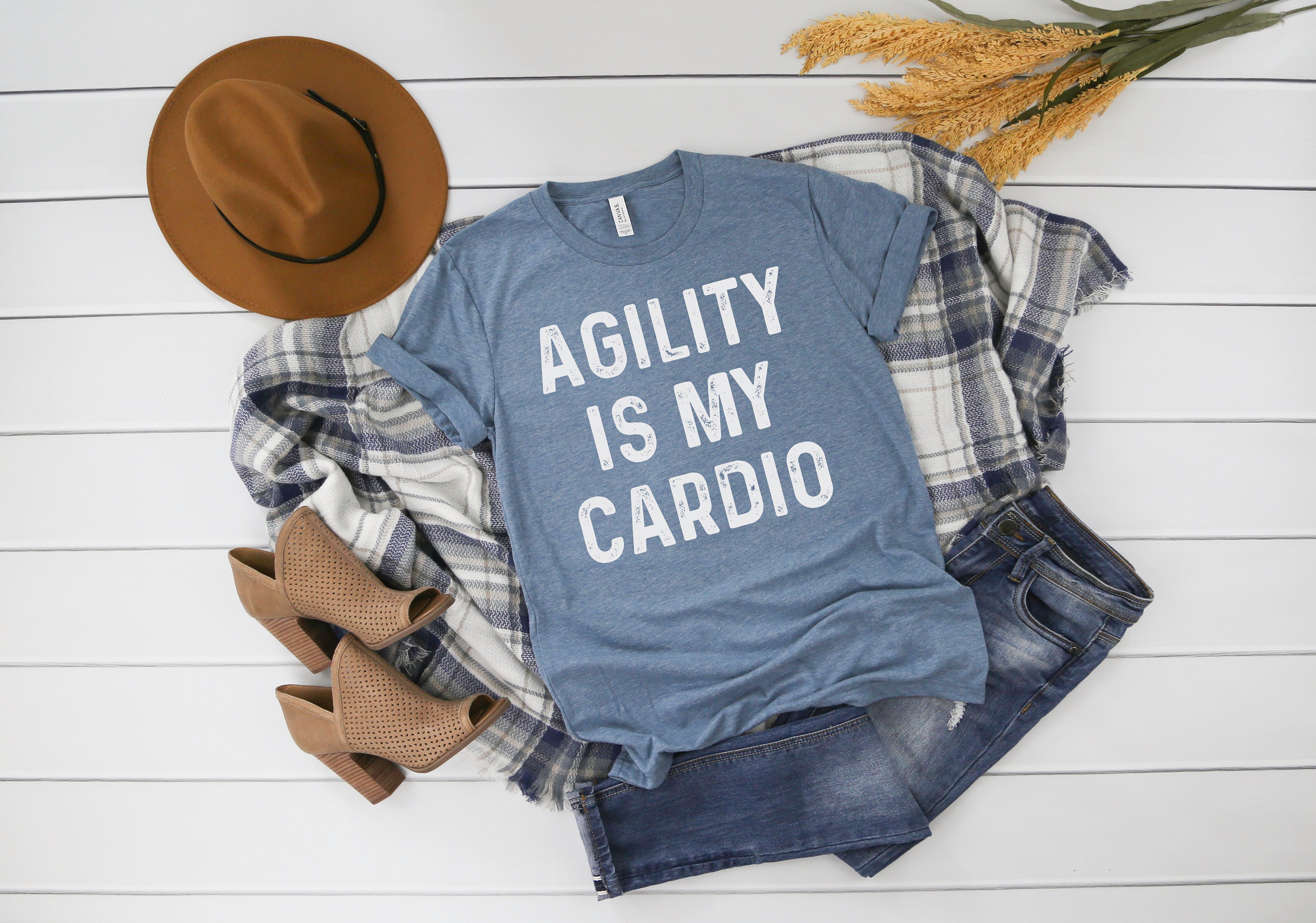 Agility Is My Cardio Adult Tri-Blend Unisex T-Shirt Or Tank Top