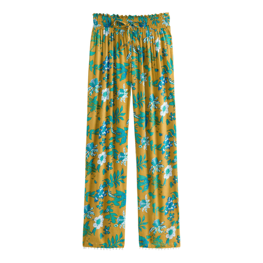 Light Green and Purple Floral Harper Pajama Pants by World Market