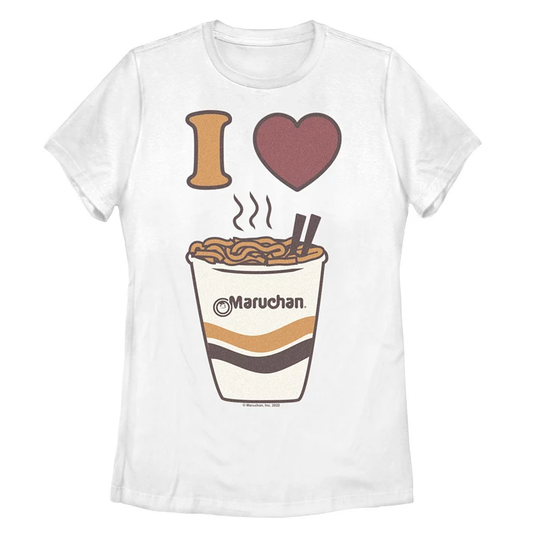 Juniors' Maruchan "I Heart Maruchan" Graphic Tee, Women's, Size: Small, White