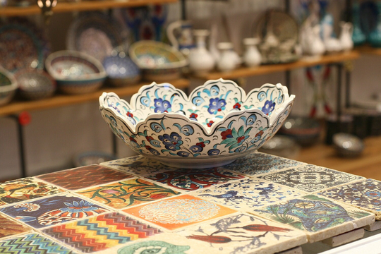 Authentic Relief Bowls, Tapas Dishes, Salad Bowl, Turkish Ceramic Platter, Key Holder, Hand Painted Floral Oriental Ramen Bowl