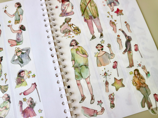 Ydk Catch The Star| Planner Decoration, Washi Paper Stickers, Watercolor Scrapbooking, Mail Art, Accessories
