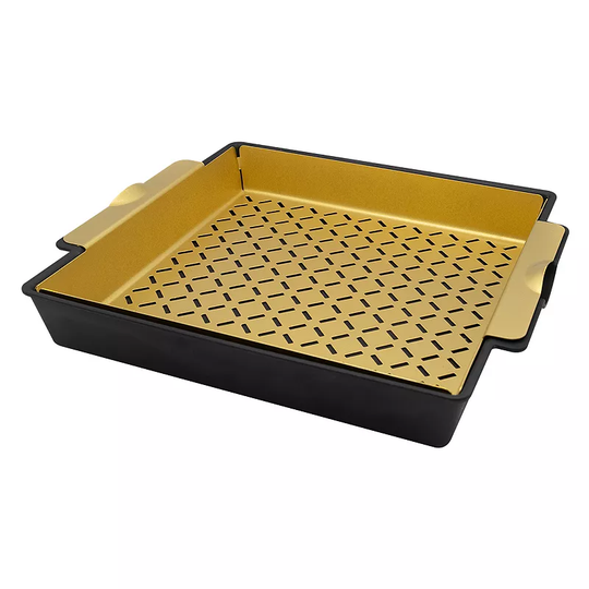 Mr. Bar-B-Q 2-Pack Grill & Serve Grilling Tray, Black