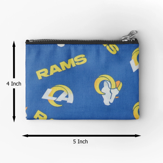 Los Angeles Rams Cotton Canvas Pouch/Makeup Bag Travel Pen Case Coin Purse Large School Supplies Organize