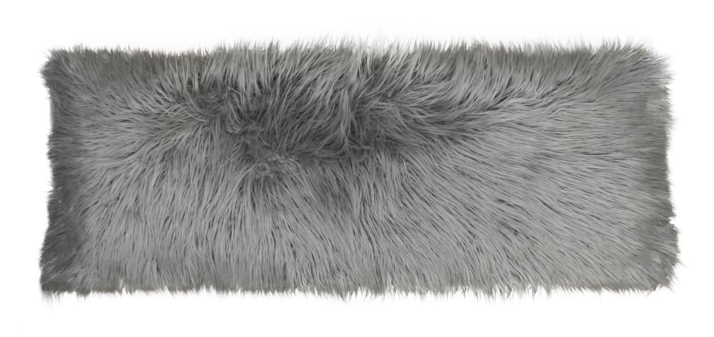 Decor Therapy Thro by Marlo Lorenz Assorted Sizes Silver Acrylic Blend Faux Mongolian Indoor Decorative Pillow Polyester in Gray | TH010941004E