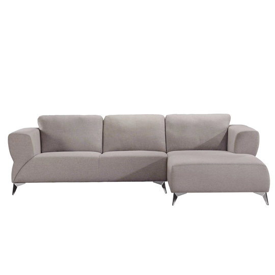 Venetian Worldwide Modern Sand Polyester/Blend Sectional in Brown | VA-55095