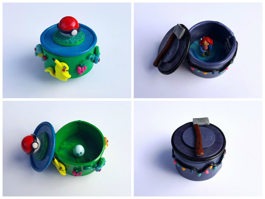 Custom Made Polymer Clay Trinket Box | You Pick Your Favorite Movie, Tv Show, Game, Book Customized Characters & Colors One Of A Kind