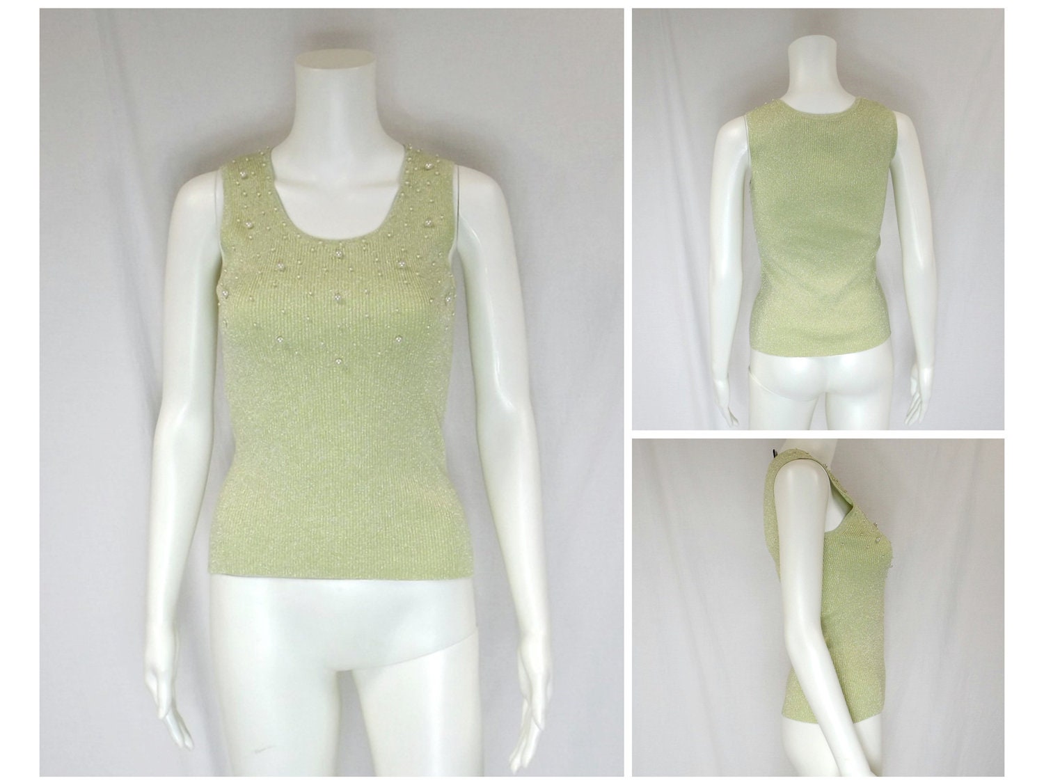 Versailles Silk Blend Sleeveless Sweater Us Size Small S