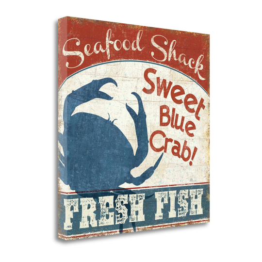 Tangletown Fine Art Fresh Seafood Ii Pela Studio 20-in H x 20-in W Kitchen Print on Canvas Cotton | WA611279-2020C