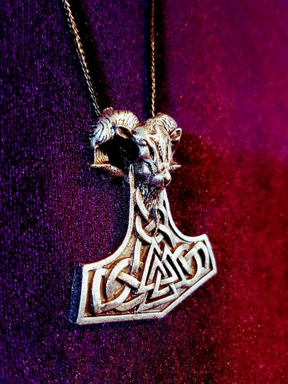 Hammer Necklace - Baphomet Thor Ram Valknut Occult Goth Gothic Metal Pagan Viking Pendant