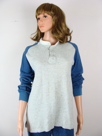 Vintage Duofold Thermal Shirt 70S Raglan Style Double Layer Wool Blend Undershirt Cozy Warm Size Medium 1970S Worn in Cool