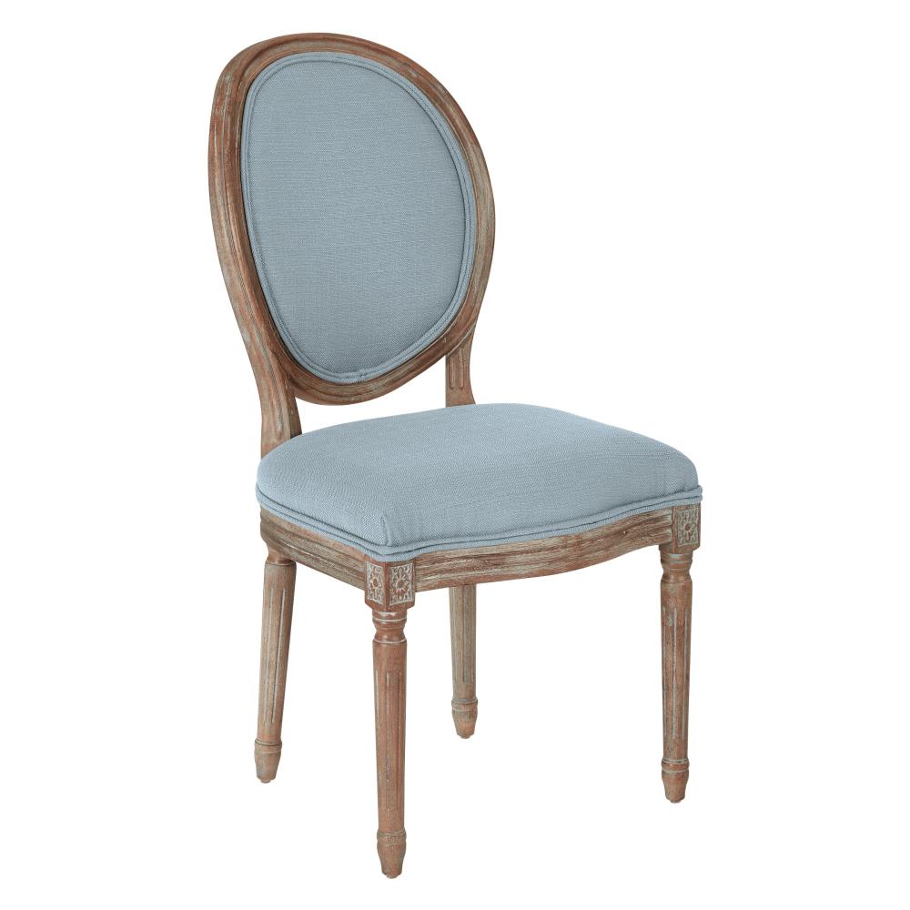 OSP Home Furnishings Contemporary/Modern Polyester/Polyester Blend Dining Side Chair (Wood Frame) in Blue | LLA-K21