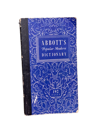 1930S Abbott's Popular Modern Dictionary | Vintage Vest Pocket Gift For Writer English Teacher Present