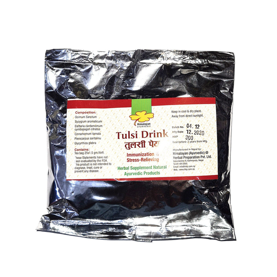 Organic Tulsi Tea Made in Kathmandu By One Of The Best Ayurvedic Manufacturers "Himalayan | Ayurvedic Herbal Preparation", 25 Teabags