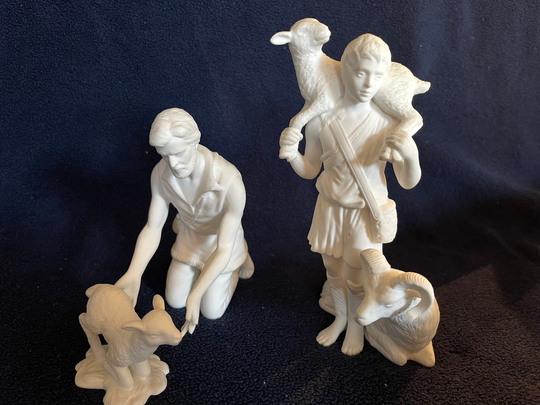 Vintage Lenox White Bisque Shepards